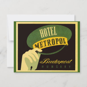 Hotel Metropol Budapest Ungarn Bellhop Hat