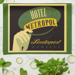 Hotel Metropol Budapest Ungarn Bellhop Hat Geschirrtuch