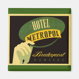 Hotel Metropol Budapest Ungarn Bellhop Hat Magnet