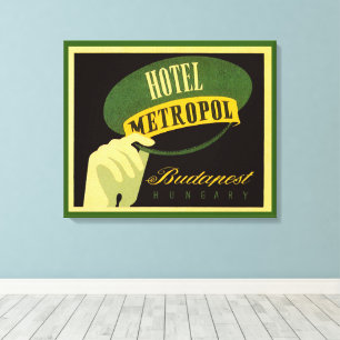 Hotel Metropol Budapest Ungarn Gepäckträger Mütze Leinwanddruck