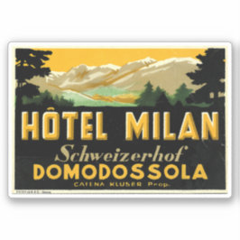 Hotel Milan Italien Aufkleber