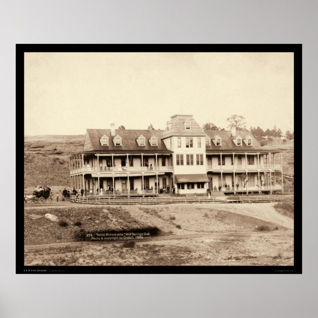 Hotel Minnekahta in Hot Springs SD 1889 Poster (Vorne)