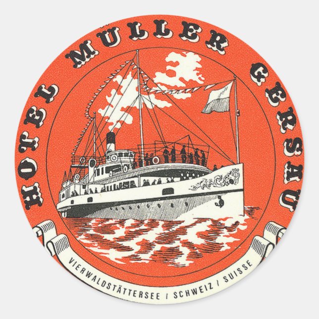 Hotel Muller Gersau Runder Aufkleber (Vorderseite)