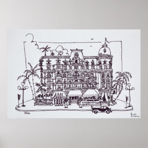 Hotel Negresco English Promenade   Nizza, Frankrei Poster