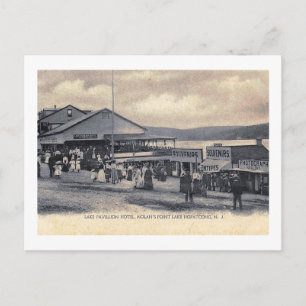 Hotel, Nolan's Point, Lake Hopatcong, NJ Vintage Postkarte