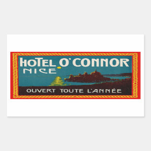 Hotel O'Connor (Nizza, Frankreich) Rechteckiger Aufkleber