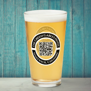 Hotel oder Bar trinken Glas mit QR-Code