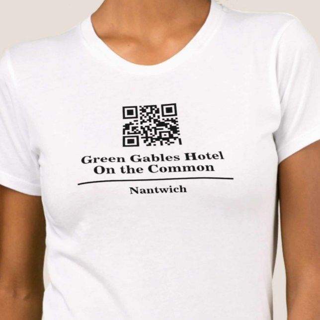 Hotel- oder Restaurant-Shirt mit QR-Code T - Shirt (Von Creator hochgeladen)