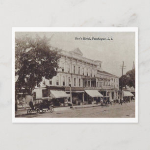 Hotel, Patchogue, Long Island, New York Vintag Postkarte