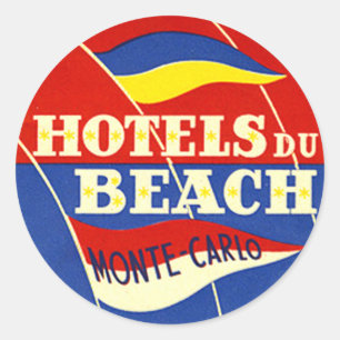 Hotel- & Reisekleber im Vintage-Stil Runder Aufkleber