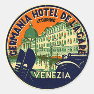 Hotel- & Reisekleber im Vintage-Stil Runder Aufkleber