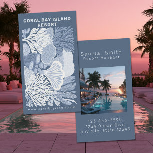 Hotel / Resort am Meer Coral Design Visitenkarte