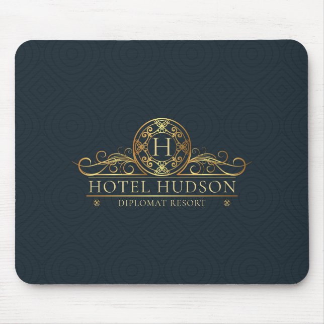 Hotel Resort Branding Luxus Mit Monogramm Mousepad (Vorne)