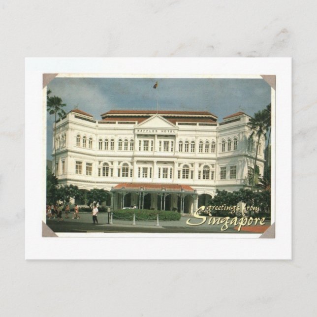 HOTEL SINGAPORE RAFFLES POSTKARTE (Vorderseite)