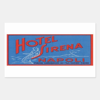 Hotel Sirena (Neapel Italien) Rechteckiger Aufkleber