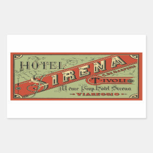 Hotel Sirena (Tivoli - Italien) Rechteckiger Aufkleber
