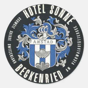 Hotel Sonne Beckenried - Schweizer Reisekleber Runder Aufkleber