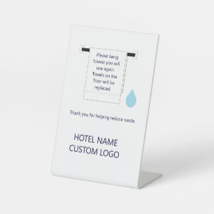 Hotel Towel Water Conservation Sign Sockelschild