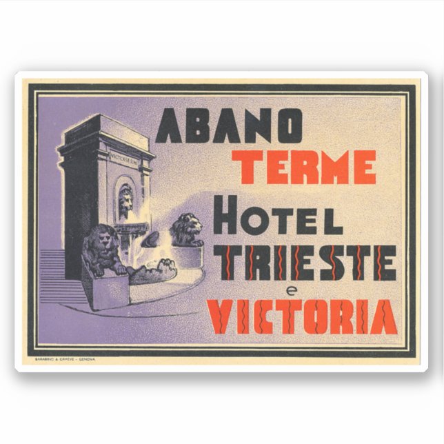 Hotel Trieste Victoria Sticker (Vorderseite)