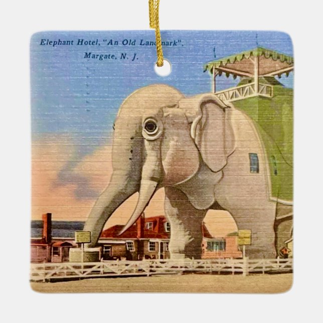 Hotel Vintage Elephant  Keramikornament (Vorderseite)
