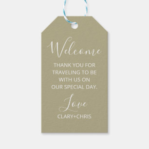 Hotel Welcome Tags, Out of Town Wedding Gift Bag T Geschenkanhänger