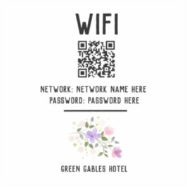 Hotel WiFi Aufkleber mit QR Code