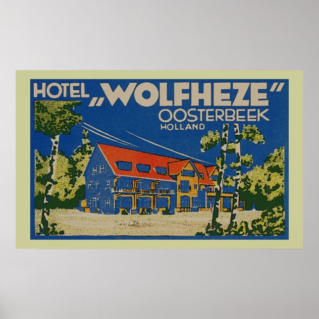 HOTEL WOLFHEZE OOSTERBEEK HOLLAND POSTER (Vorne)
