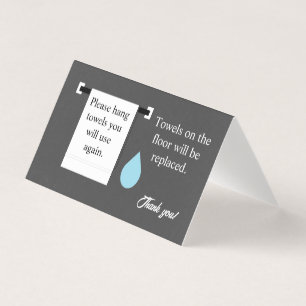 Hotelhandtuchsignatur Visitenkarten