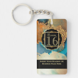 Hotellodge Resort Imitate Goldorange Marmor Schlüsselanhänger