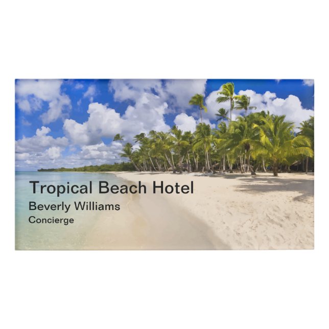 Hotelpersonal Namenschild (Vorderseite)