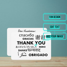 Hotelpersonal und Housekeping Dankeskarte