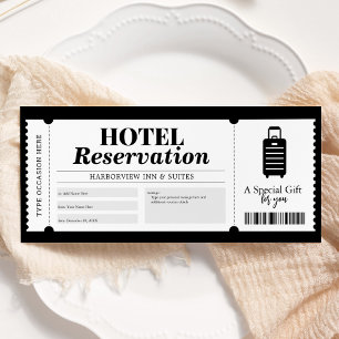 Hotelreservierungs-Gutschein für einen Aufenthalt Einladung