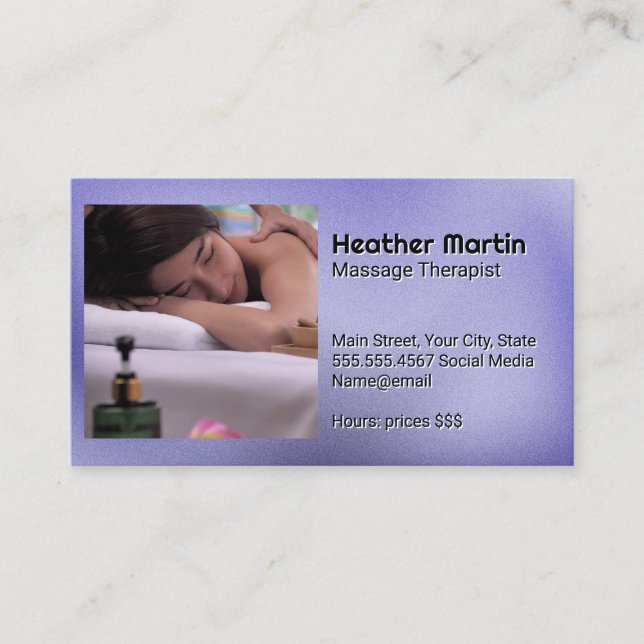 Hotelservices | Spa | Massage Visitenkarte (Vorderseite)