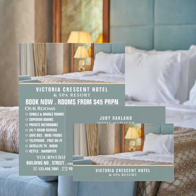 Hotelzimmer, Hotelunterkunft Business Card Visitenkarte (Von Creator hochgeladen)