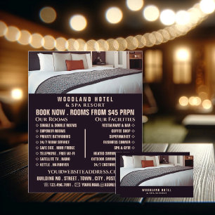 Hotelzimmer, Hotelunterkunft Werbung Flyer