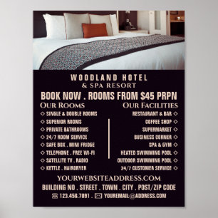 Hotelzimmer, Hotelunterkunft Werbung Poster
