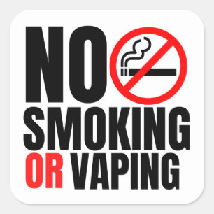 Hotelzimmer Nichtraucher-Zeichen Quadratischer Aufkleber
