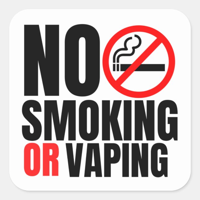 Hotelzimmer Nichtraucher-Zeichen Quadratischer Aufkleber (Vorderseite)