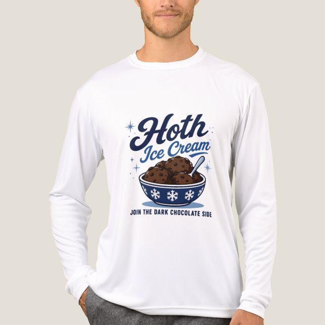 Hoth Eiscreme Dunkle Schokolade Lustig Tri-Blend Shirt (Vorderseite)