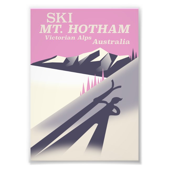 Hotham, Viktorianisches Alpenposter. Fotodruck (Vorne)