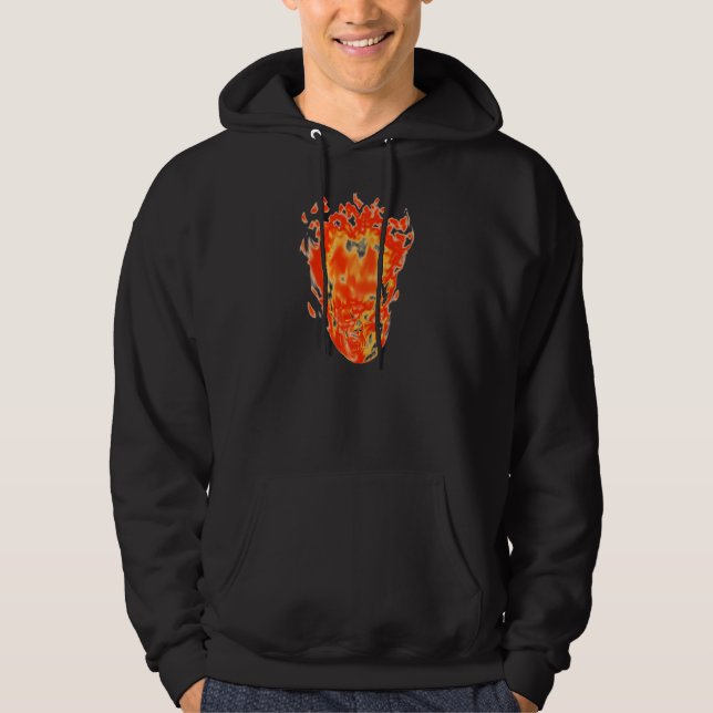 Hothead flammender Schädelknochen Hoodie (Vorderseite)