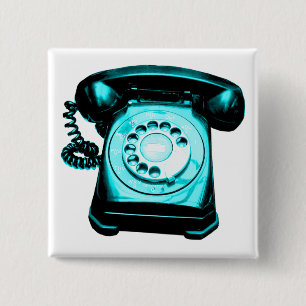 Hotline Cyan Button