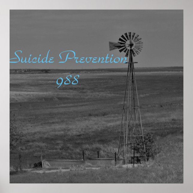 Hotline für Suzidprävention Motivierend Poster (Vorne)