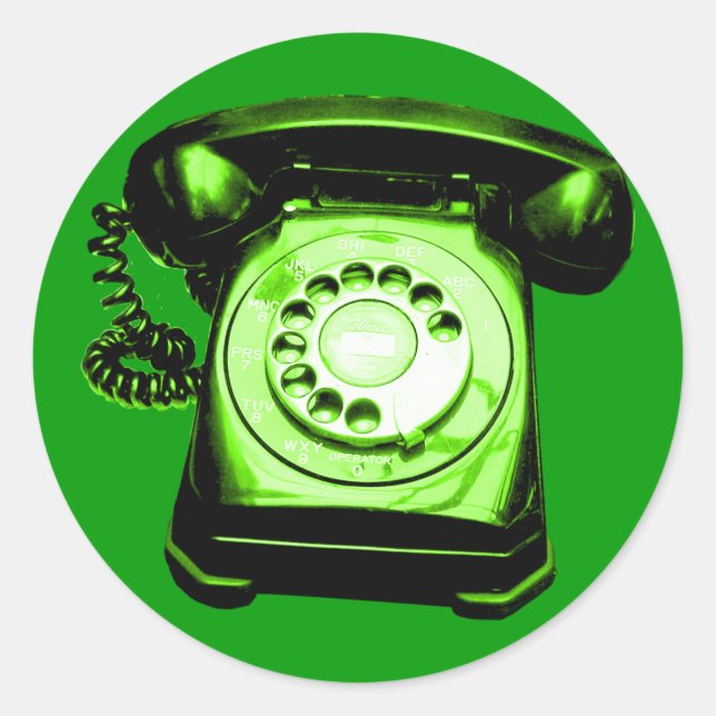 Hotline Green Runder Aufkleber (Vorderseite)