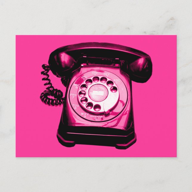 Hotline in Crimson Postkarte (Vorderseite)