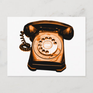 Hotline in Orange Postkarte