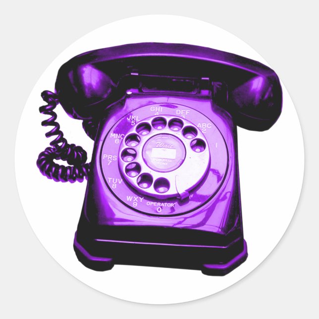 Hotline Lila Runder Aufkleber (Vorderseite)