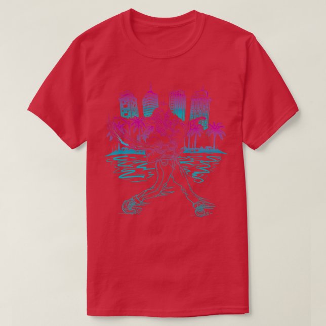 Hotline Miami cool Gaming-Druck T-Shirt (Design vorne)