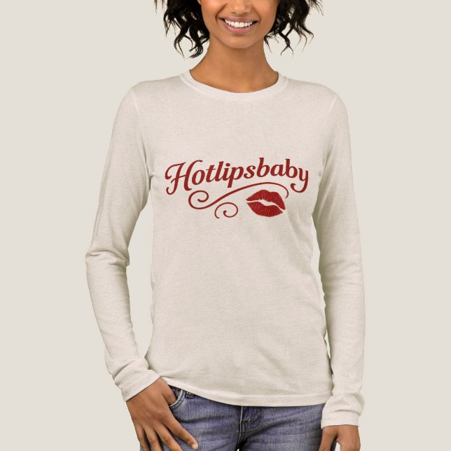 Hotlipsbaby Vintage Glamour T-Shirt – Tri-Blend Shirt (Vorderseite)