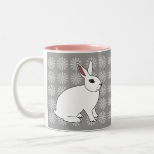 Hotot Kaninchen Zweifarbige Tasse